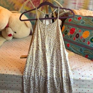 Gold cheetah print dress